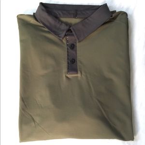 Lululemon Dry Fit Polo. Olive Green and Navy. (XL)